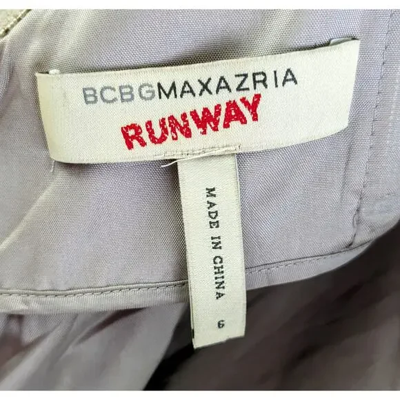 BCBG MAXAZRIA RUNWAY Purple Strapless Dress Size 6 - Picture 12 of 15